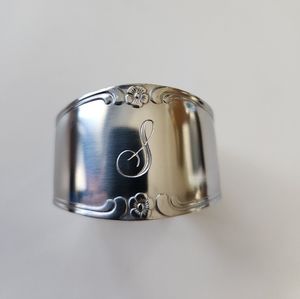Vintage napkin rings "S" monogram